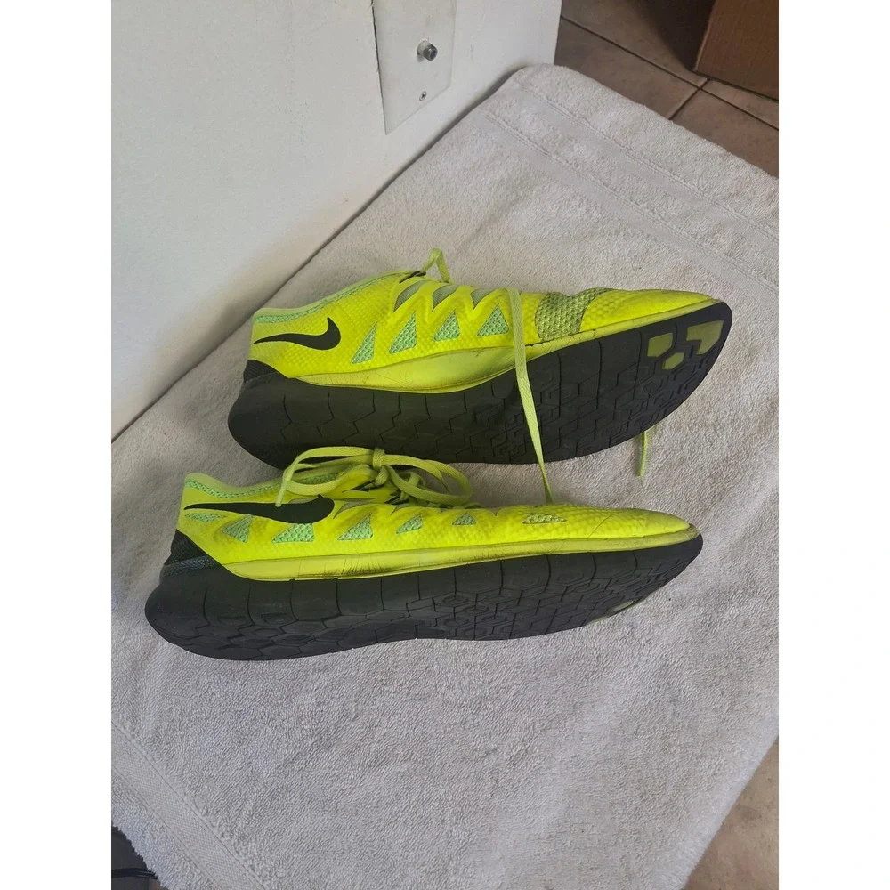 Nike Free 5.0 Mens Running Shoes Volt Yellow Green Black 642198-701 Size 13